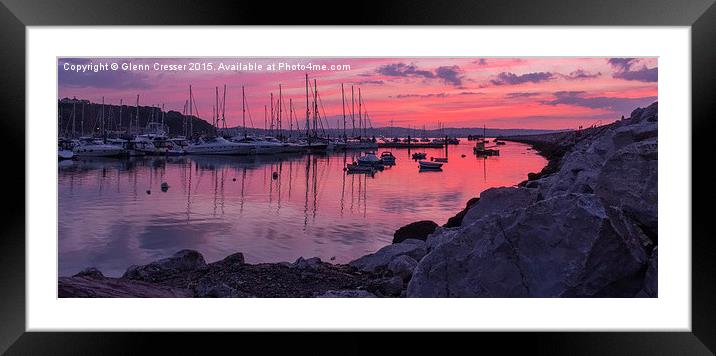  Brixham breakwater on the longest day of the year Framed Mounted Print by Glenn Cresser