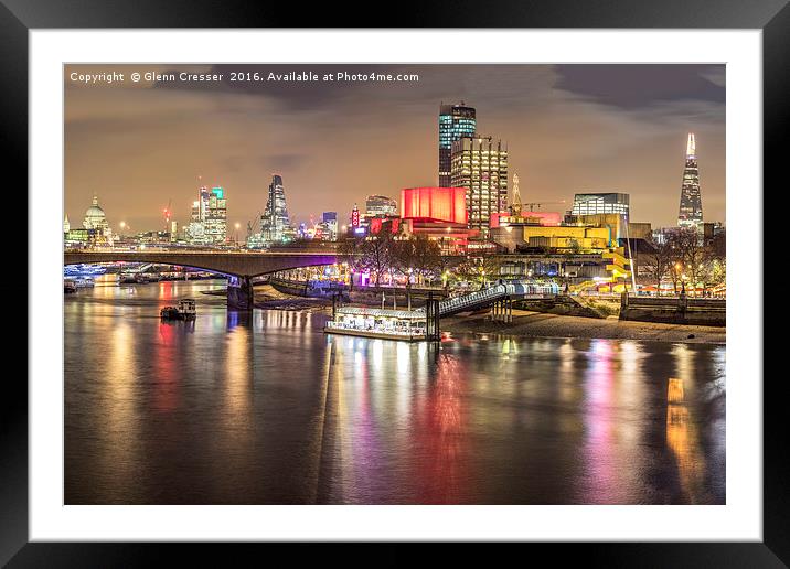 The Shard and St Paul's Cathedral Framed Mounted Print by Glenn Cresser