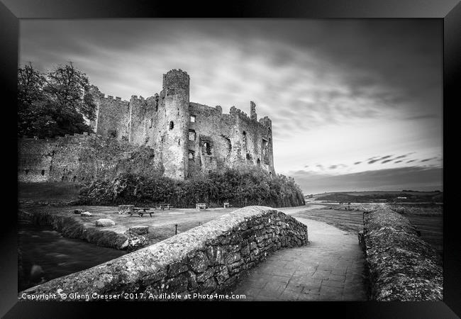 Laugharne Castle, Wales Framed Print by Glenn Cresser