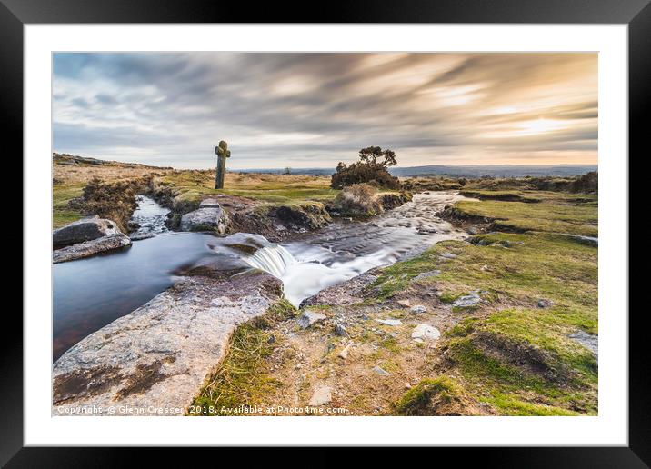 Windy Post Dartmoor Framed Mounted Print by Glenn Cresser