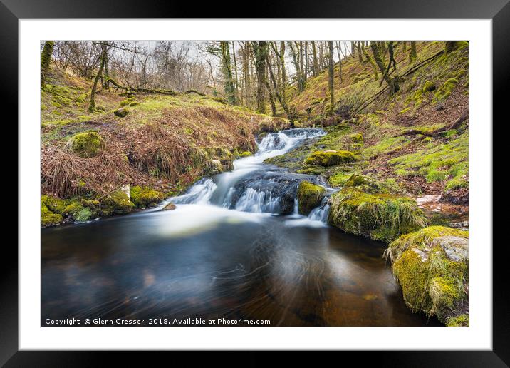 Venford Brook Dartmoor Framed Mounted Print by Glenn Cresser