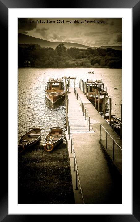 Onto Derwent Water Framed Mounted Print by Sue Slator