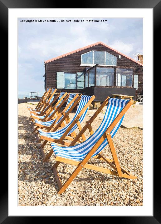  Whitstable Deckchairs Framed Mounted Print by Steve Smith