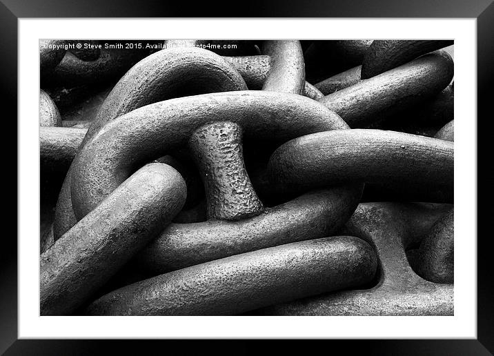  Chain Links Framed Mounted Print by Steve Smith