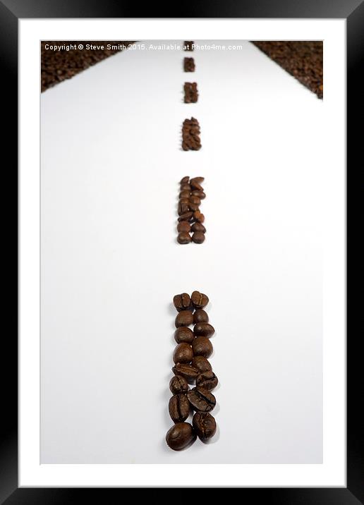 Coffee Bean Highway Framed Mounted Print by Steve Smith
