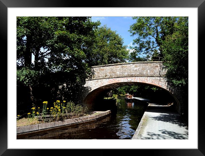  Narrow Boat On The Llangollen Canal Framed Mounted Print by Harvey Hudson