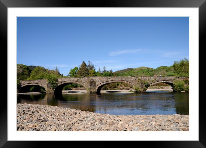 Llanelltyd Bridge near Dolgellau in Snowdonia Framed Mounted Print by Harvey Hudson