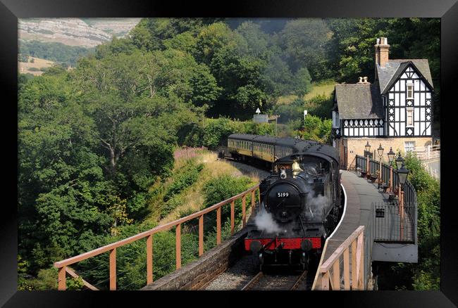 Steam Train At Berwyn Station Framed Print by Harvey Hudson