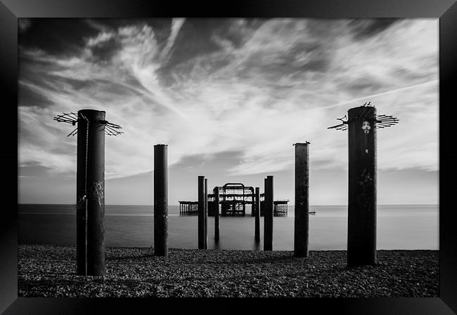  The Old Pier  Framed Print by Paul Bate