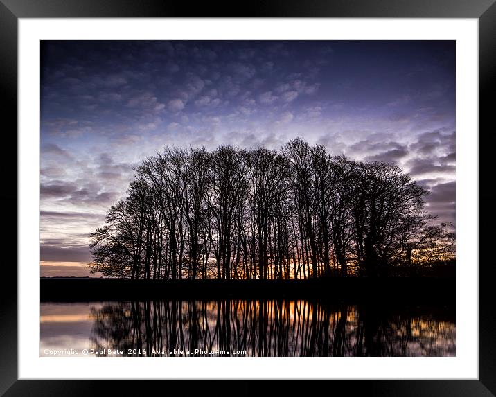 Sunrise Framed Mounted Print by Paul Bate