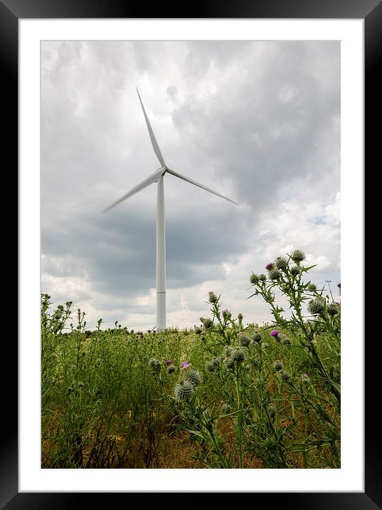  Wanlip Wind Turbine Framed Mounted Print by Scott Pollard