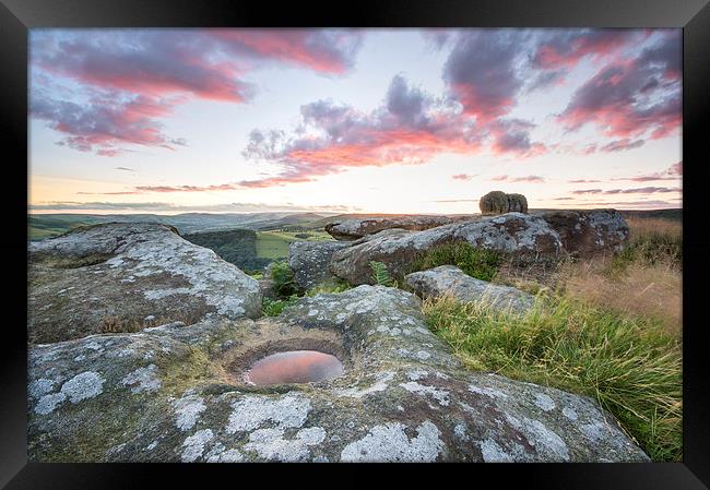  Carhead Rocks at Sunset Framed Print by Phil Sproson