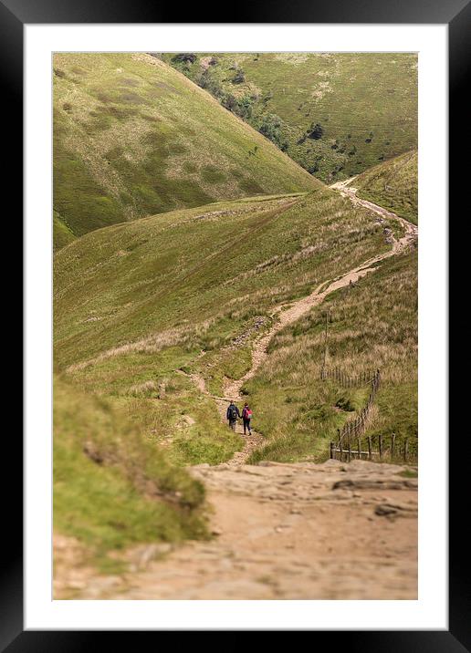 En Route to Edale via Jacobs Ladder Framed Mounted Print by Phil Sproson