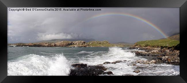  Waves and Rainbows Framed Print by Ged O'ConnorChalli