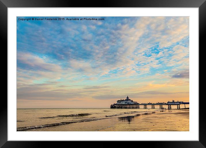 Eastbourne Pier Sunset Framed Mounted Print by Daniel Frederick