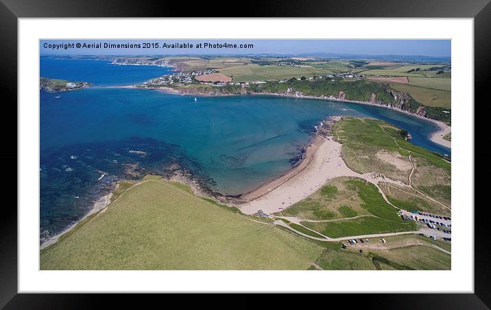  Bantham Beach and Bigbury on sea Framed Mounted Print by Aerial Dimensions