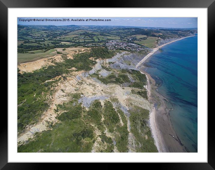   Charmouth Framed Mounted Print by Aerial Dimensions
