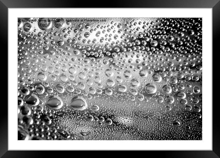  Bubble On Glass Framed Mounted Print by James Byrne