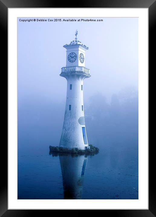  Blue winter morning at the lighthouse Framed Mounted Print by Debbie Cox