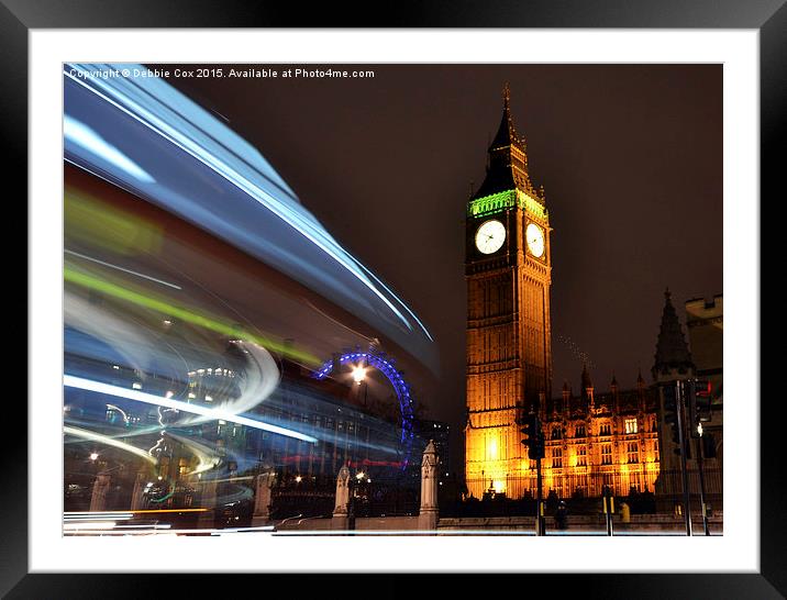  London at night Framed Mounted Print by Debbie Cox