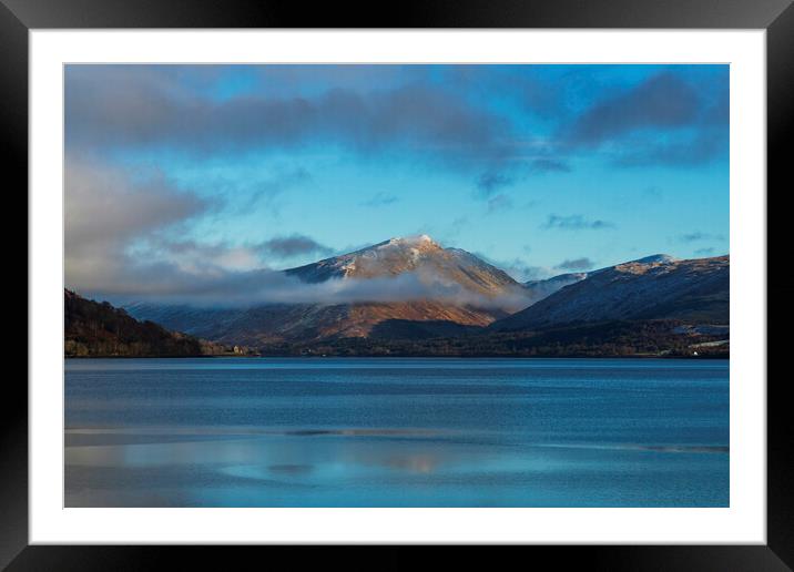 First snow of the winter, Loch Fyne, Scotland. Framed Mounted Print by Rich Fotografi 