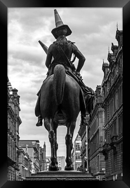 The Duke of Wellington, looking down Ingram Street Framed Print by Rich Fotografi 