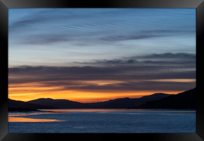 Sunset on Loch Fyne Framed Print by Rich Fotografi 