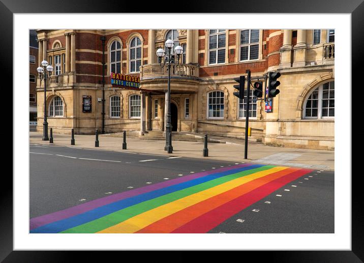 Battersea Arts Centre Rainbow Crossing Framed Mounted Print by Rich Fotografi 