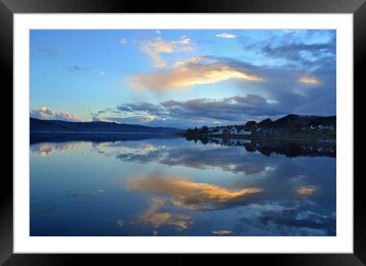 November sunset on Loch Fyne Framed Mounted Print by Rich Fotografi 