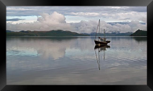 Anchored on Loch Fyne Framed Print by Rich Fotografi 