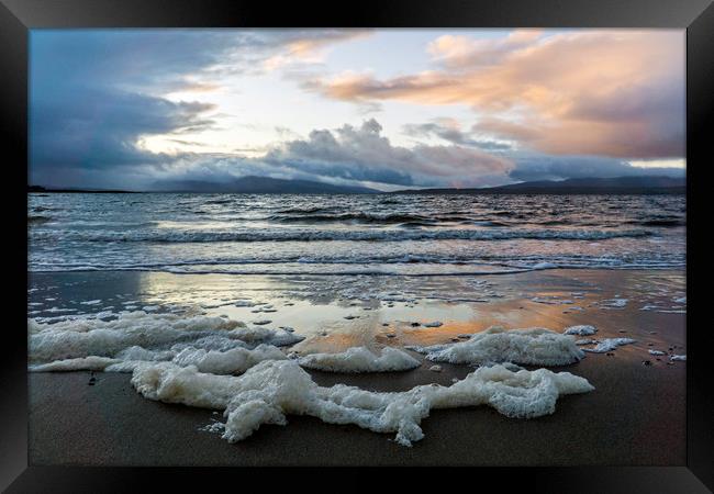Sea Foam at Ganavan Sands Framed Print by Rich Fotografi 