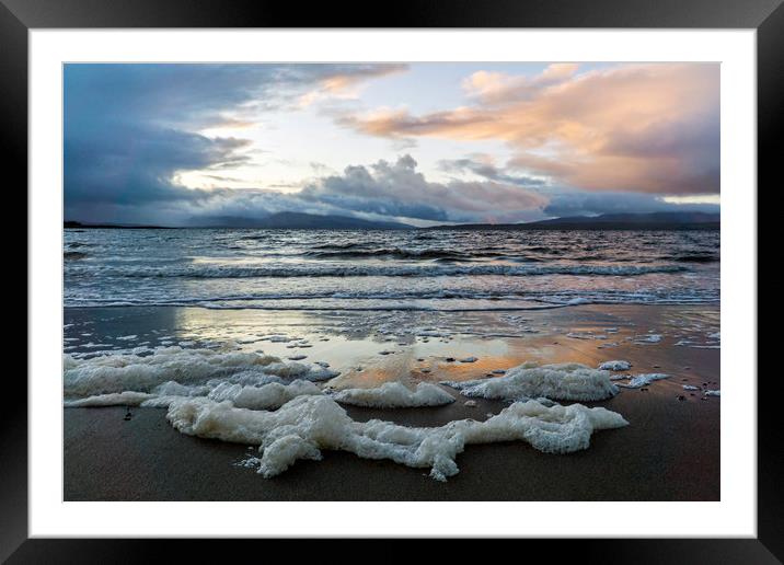 Sea Foam at Ganavan Sands Framed Mounted Print by Rich Fotografi 