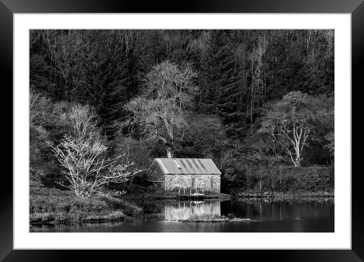 Autumn at the Boathouse at Dubh Loch Framed Mounted Print by Rich Fotografi 