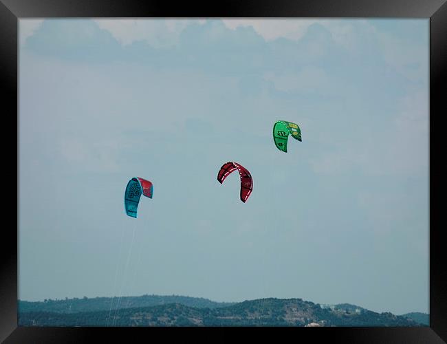  fly a big kite Framed Print by Roy Liberman