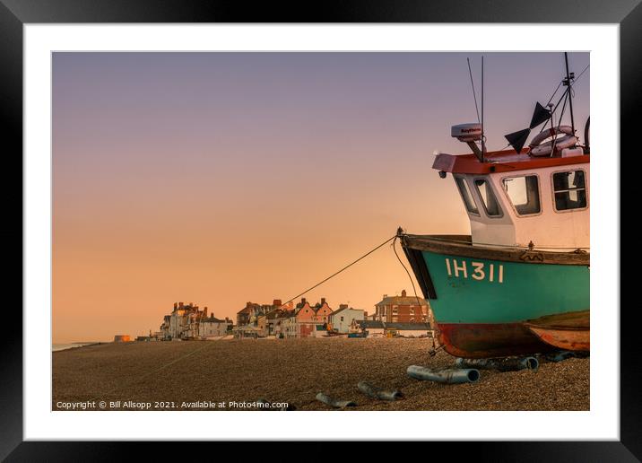 The beach at Aldeburgh, Framed Mounted Print by Bill Allsopp