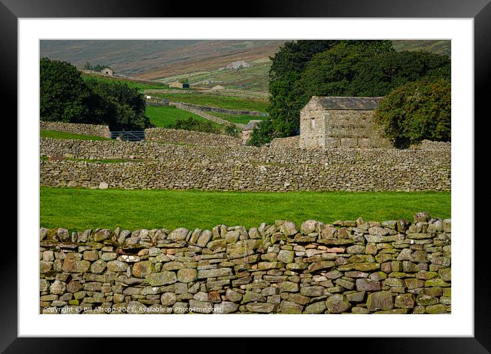 Stone walls. Framed Mounted Print by Bill Allsopp