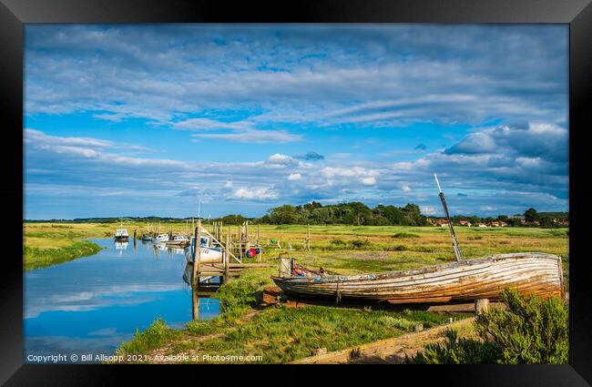 Thornham creek. Framed Print by Bill Allsopp