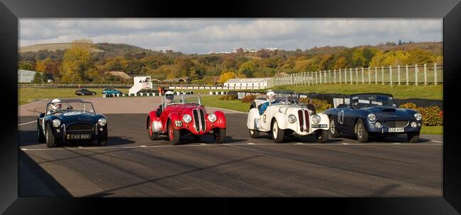 Goodwood grid. Framed Print by Bill Allsopp