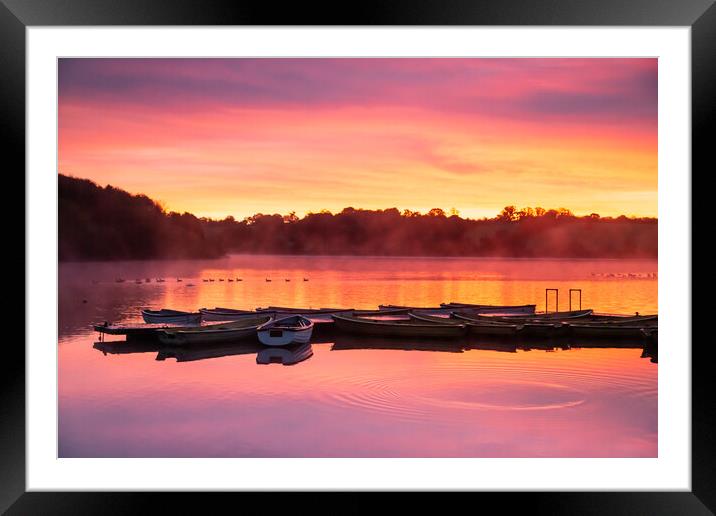 Deep Red Sunrise at Thonton. Framed Mounted Print by Bill Allsopp