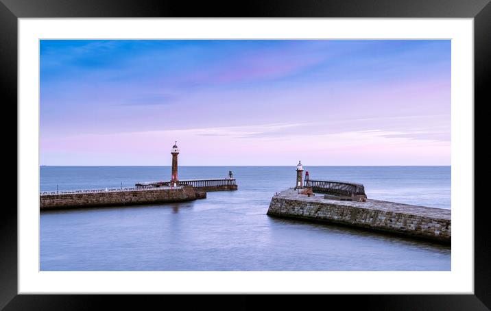 The twin piers. Framed Mounted Print by Bill Allsopp