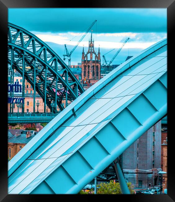 The shapes of Tyne and Wear Framed Print by Bill Allsopp