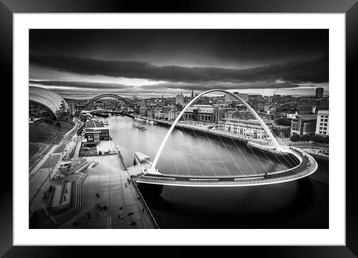 Over the Tyne. Framed Mounted Print by Bill Allsopp