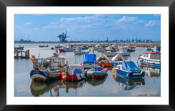 South Gare to Stockton-on-Tees. Framed Mounted Print by Bill Allsopp