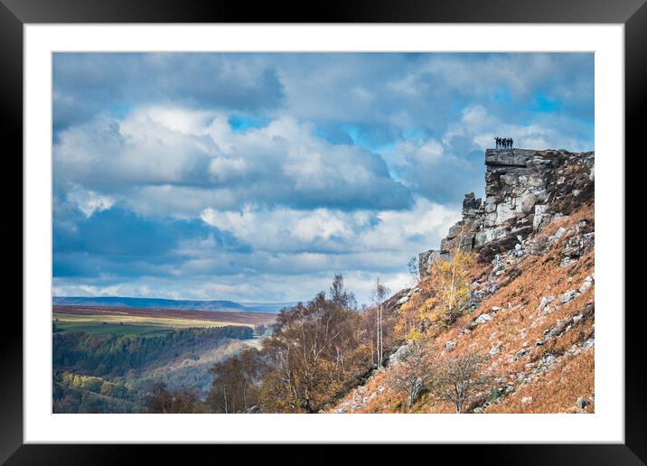 Breath-taking view from Curbar Edge Framed Mounted Print by Bill Allsopp