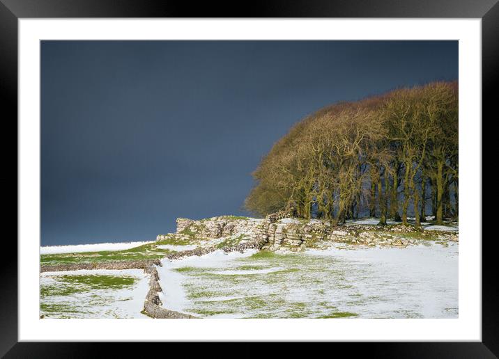 Winter's Threat Framed Mounted Print by Bill Allsopp