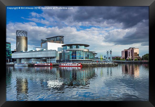  Salford Quays theatre and The Lowry. Framed Print by Bill Allsopp