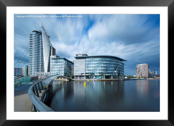 The BBC Centre and Media City at Salford Quays. Framed Mounted Print by Bill Allsopp