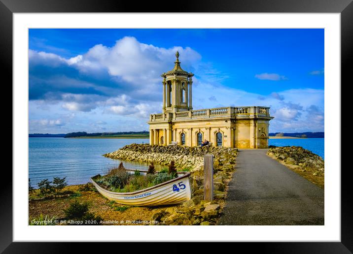 Normanton Church on the banks of Rutland Water Framed Mounted Print by Bill Allsopp