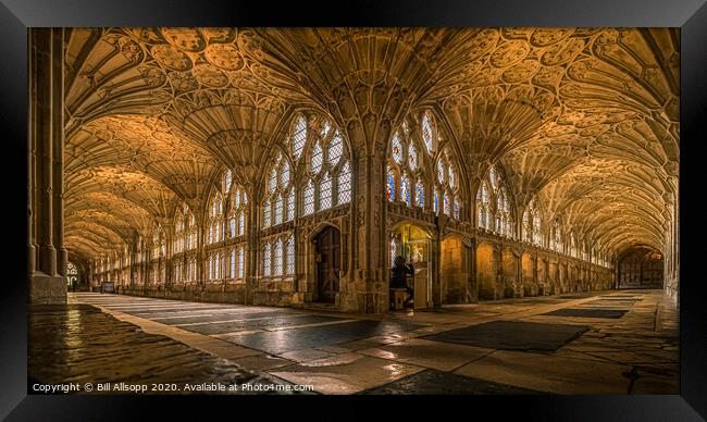 Gloucester Cathedral Cloisters. Framed Print by Bill Allsopp
