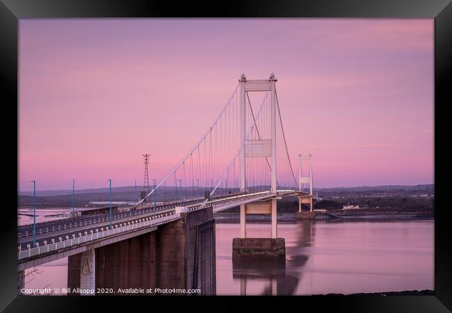 The first Severn bridge.  Framed Print by Bill Allsopp